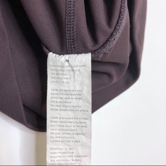 Fabletics Cashel Foldover PureLuxe Leggings Size Medium Ruching Plum Activewear - Picture 9 of 9